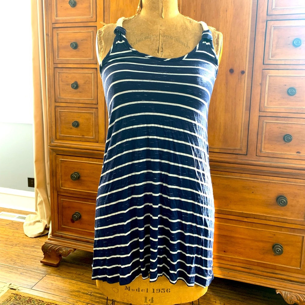 2 for $15 // Stella Cruz blue and white striped dress, size small